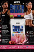 Weider 80 Plus Casein & Isolate & Whey & Egg Protein Tozu 500 gram - Strawberry - Supplementhane