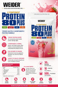 Weider 80 Plus Casein & Isolate & Whey & Egg Protein Tozu 500 gram - Strawberry - Supplementhane