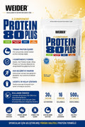 Weider 80 Plus Casein & Isolate & Whey & Egg Protein Tozu 500 gram - Vanilla - Supplementhane