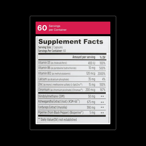 Weider Prime Testosterone Men's Support Zinc Ksm66 Enriched with Vitamins & Mineral 120 Caps