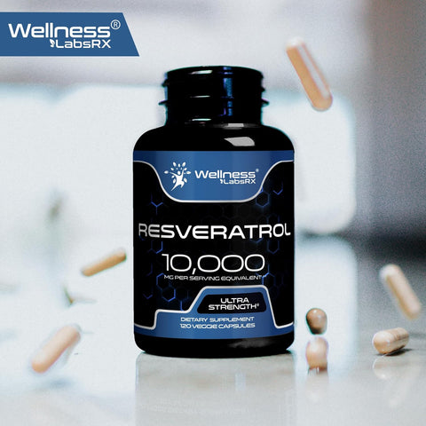 WELLNESS LABS Resveratrol Healthy Aging Heart Brain Health 120 Caps