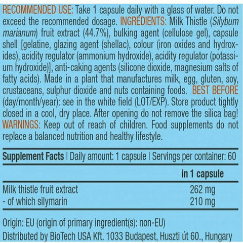 BİOTECH USA Milk Thistle Deve dikeni- 60 caps