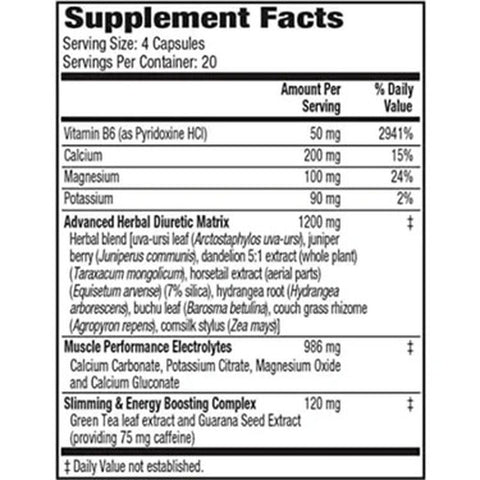 MHP XPEL Maximum Strength Herbal Diuretic Fat burner 80 Capsules