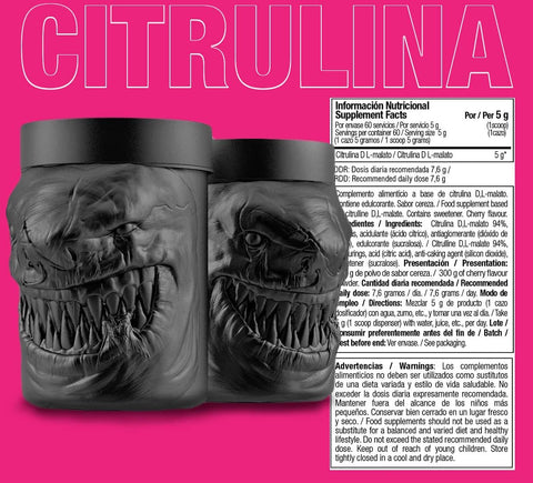 Zoomad Labs One Raw L-Citrulline Malate 300g 60 Servis