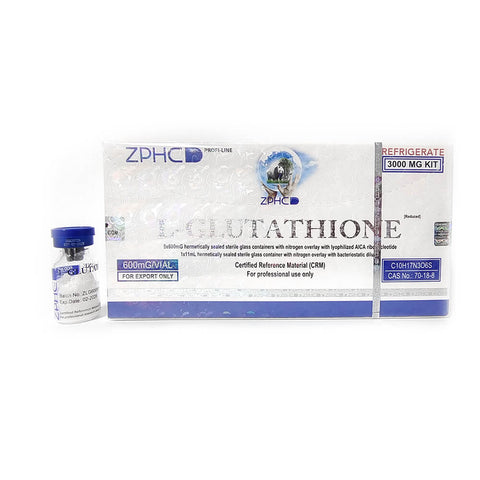 Zphc L-Glutathione 3000 mg Kit 5×600 mg Vials + Diluent