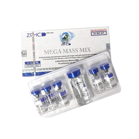 Zphc Mega Mass Mix GHRP-6 5 mg CJC-1295 5 mg 50 mg 5 vials × 10 mg