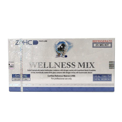Zphc Wellness Mix ZPHC — 25 mg Ipamorelin 2.5 mg + CJC-1295 2.5 mg — 5 vials × 5 mg